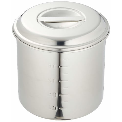 Endo Shoji Oya Seisakusho Kitchen Pot, Round, 14cm, Rust-Resistant Stainless Steel, Hygienic, Convenient Graduations, Inner Diameter X Depth (mm): 140