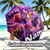 Custom Name Personalized Kpop Demon Hunter Print Umbrella, Auto Open Close, 8‑Rib Sturdy Frame, Commute Camping Hiking Use, Birthday Gift