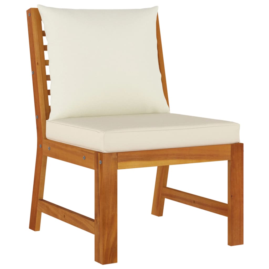 Vidaxl 7-Piece Garden Furniture Set With Cushions, Solid Acacia Wood