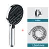 Adjustable Shower Head 6 Mode Rainfall Shower Large Flow Showerhead High Pressure Water Saving Shower Mixer Bathroom Accessories