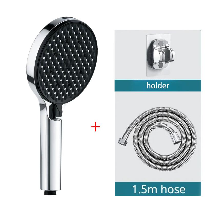 Adjustable Shower Head 6 Mode Rainfall Shower Large Flow Showerhead High Pressure Water Saving Shower Mixer Bathroom Accessories