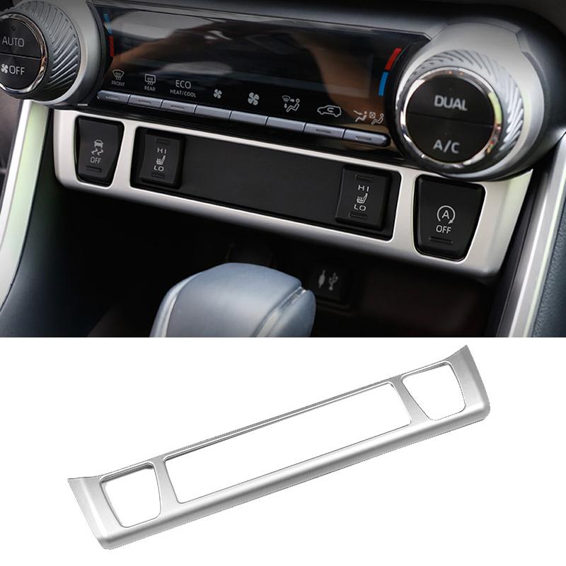 

For Toyota RAV4 XA50 2019 2020 2021 2022 2023 2024 2025 Hybrid ABS Car Central Control Seat Heat Button Cover Trim Accessories серебряный