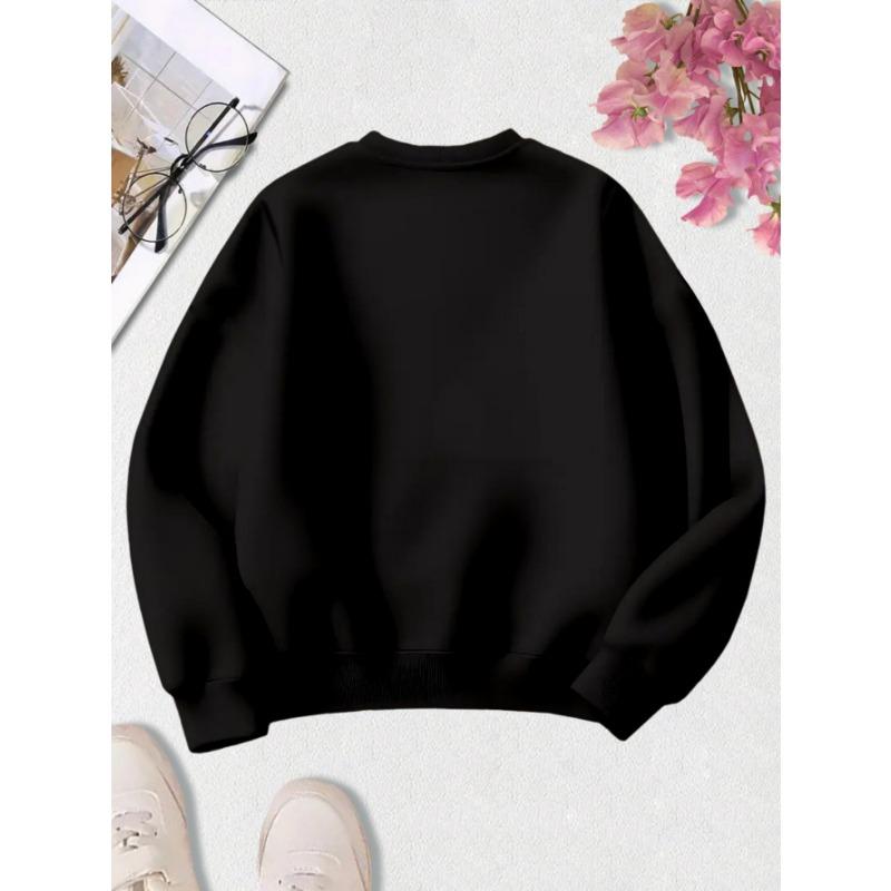 Cute Girl Christmas Creative Capybara Print Sweatshirt - Comfortable Long-Sleeve Round Neck for Autumn And Winter