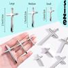 10Pcs Stainless Steel Cross Charms, Anti-Tarnish Religious Cross Pendants 3 Sizes For DIY Necklaces Bracelets Earrings Jewelry Making Supplies