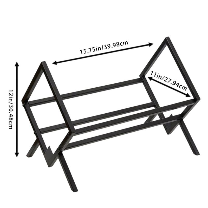 Elegant Album Display Shelf, Clear Metal Storage Stand Home Accessory with Solid Metal Base Desktop Record Organizes