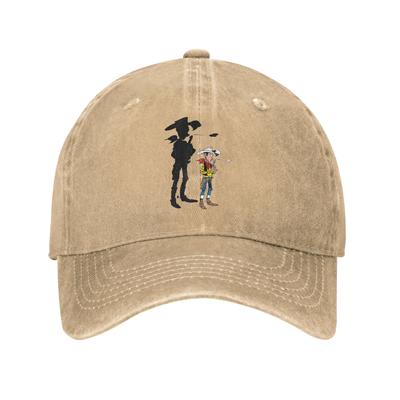 Lucky Luke Unisex Style Baseball Caps Cartoon Distressed Denim Hats Cap Fashion Outdoor All Seasons Travel Gift Headwear
