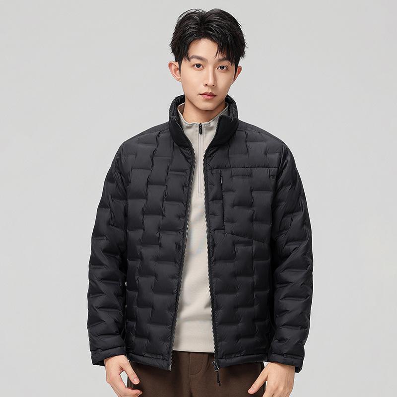Autumn and winter new stand-up collar light down jacket couple with the same white duck down casual fashion warm light jacket
