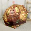 Easter Bunny Tea Party Automatic Umbrella Compact Durable 8 Rib Design Compact Design All Season Umbrella for Travel Elegant Women's Umbrella