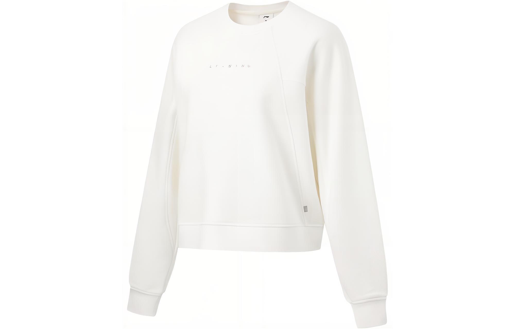 Li Ning Fitness Series Sweatshirt Women s Champagne White AWDT788-1 L