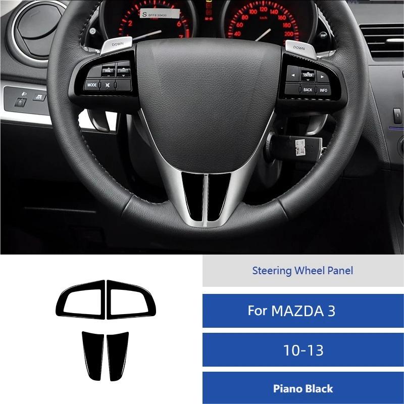 For Mazda3 Axela 2010-2013 Real Carbon Fiber Car Steering Wheel Trim Accessories Interior Sticker