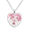 Paradise Kiss Anime Necklace Yukari Hayasaka Miwako Sakurada Glass Heart Shape Pendant Necklace Charm Jewelry Friend Gift