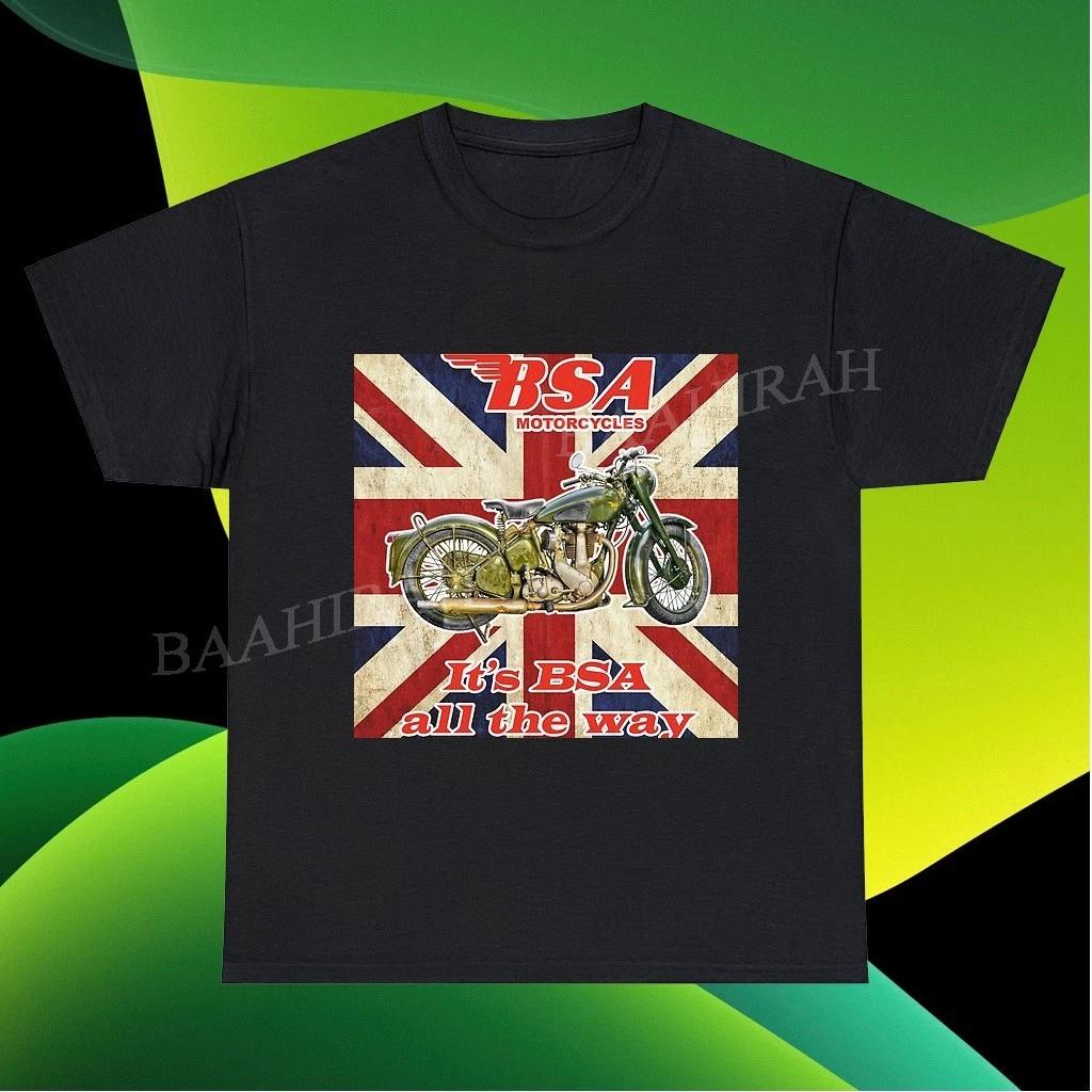

New BSA Retro Motorcycles Logo American Funny T shirt Size S to 5XL S