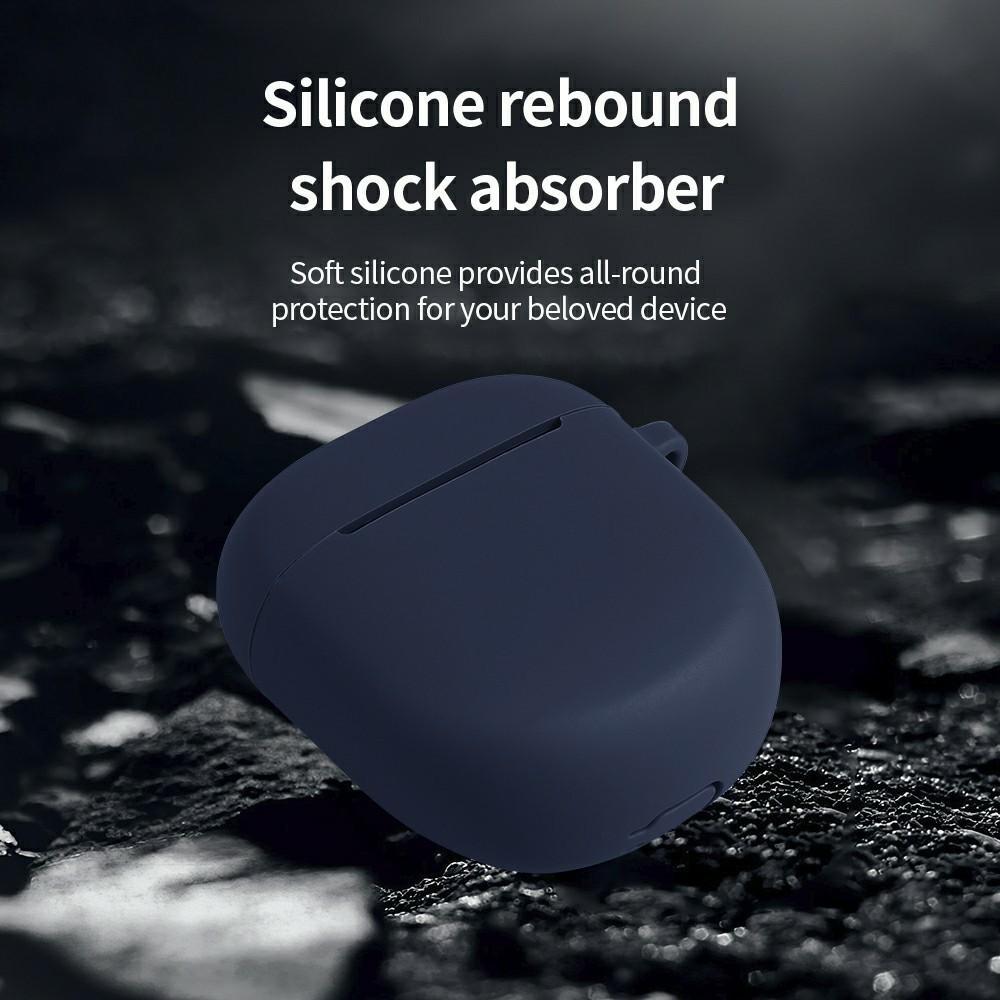 For Bose QuietComfort Earbuds II Silicone Case Wireless Earphone Anti-Scratch Protective Cover with Carabiner