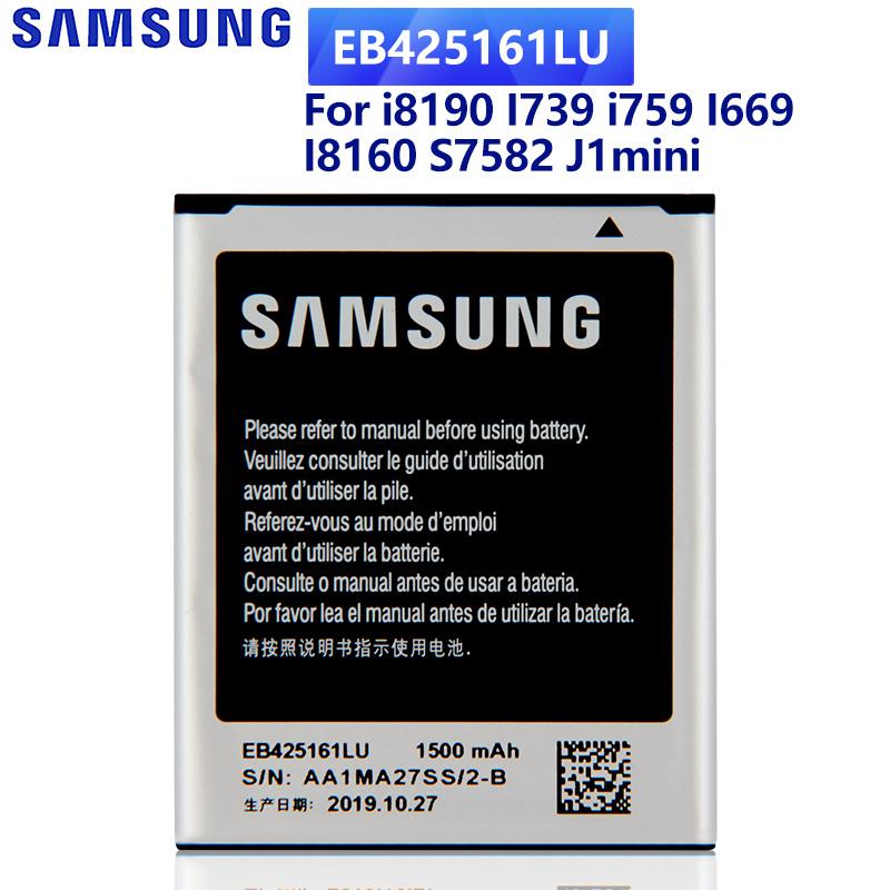 

Оригинальный сменный аккумулятор для Samsung J1 MINI Ace 2 SM-J105H S7562 S7572 S7580 I739 I759 I669 I8160 EB425161LU 1500 мАч