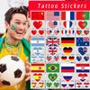 Adesivo Tatuaggio Bandiera Nazionale Adesivo Viso Impermeabile Gioco di Pallacanestro Gioco di Calcio Festa Coppa del Mondo Maratona Adesivo Mano Adesivo Viso Adesivo Braccio