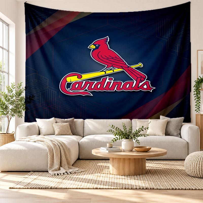 St. Louis Cardinals Wall Tapestry, Soft Fabric Wall Hanging, Decorative Backdrop For Bedroom Home Wall Art