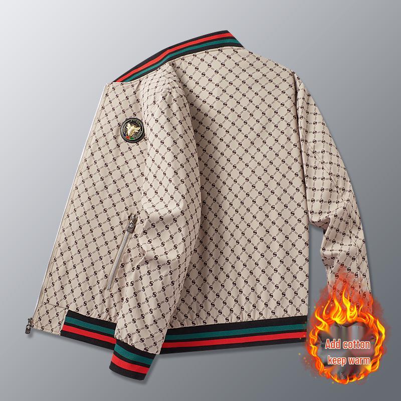 Evropská luxusní pánská bunda s potiskem písmen a baseballovým límcem 2025 Bestseller