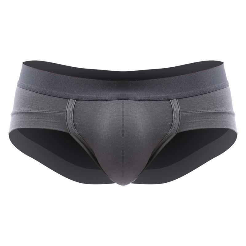 Men's Low Waist Triangle Briefs with U-Shape Pouch Support