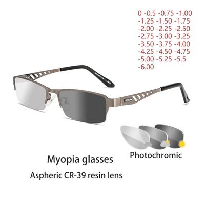 Fotochromatické brýle Muži Ženy Brýle pro krátkozrakost Hotové brýle Studentské Brýle pro krátkozraké 0 -0,5 -1 -1,25 -1,5 -1,75 -6