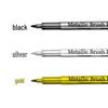 Gold & Silver Soft Tip Metallic Paint Pens for Journals and Events
