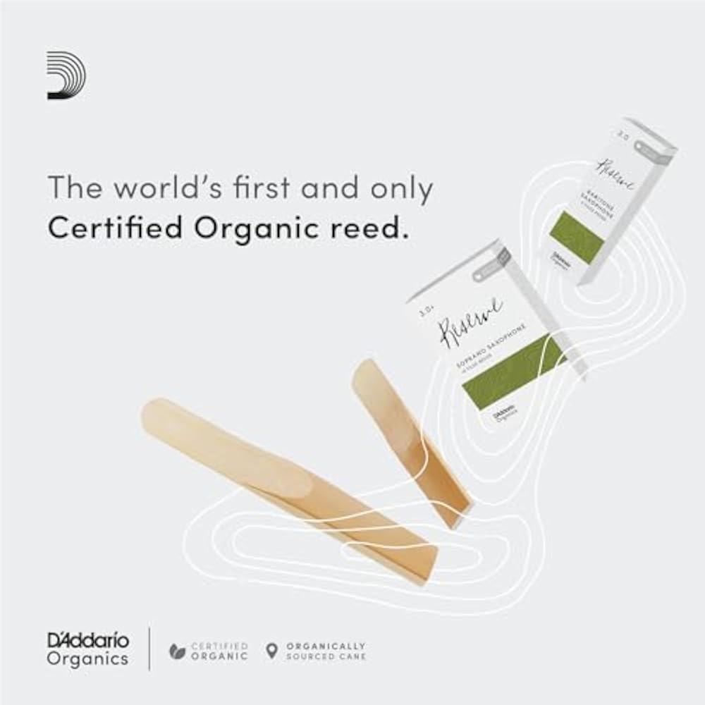 D'Addario WoodWinds Daddario Reed for Alto Saxophone USDA Organic Certified RESERVE ODJR0320 [Har...
