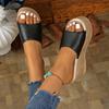 Korean version of wedge heel slippers women's 2025 new fashion muffin mop one-character high heel 9CM light women's shoes wedding dress mop