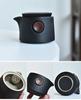 Black Pottery Outdoor Travel Tea Set Portable Ceramic Gift 1 Teapot 3 Teacups  Dehua Kungfu Teaware Gift Box