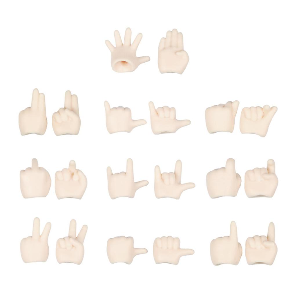 YMY ob11 Doll Body Replacement Hand Group Pairs Milky (10 - White)