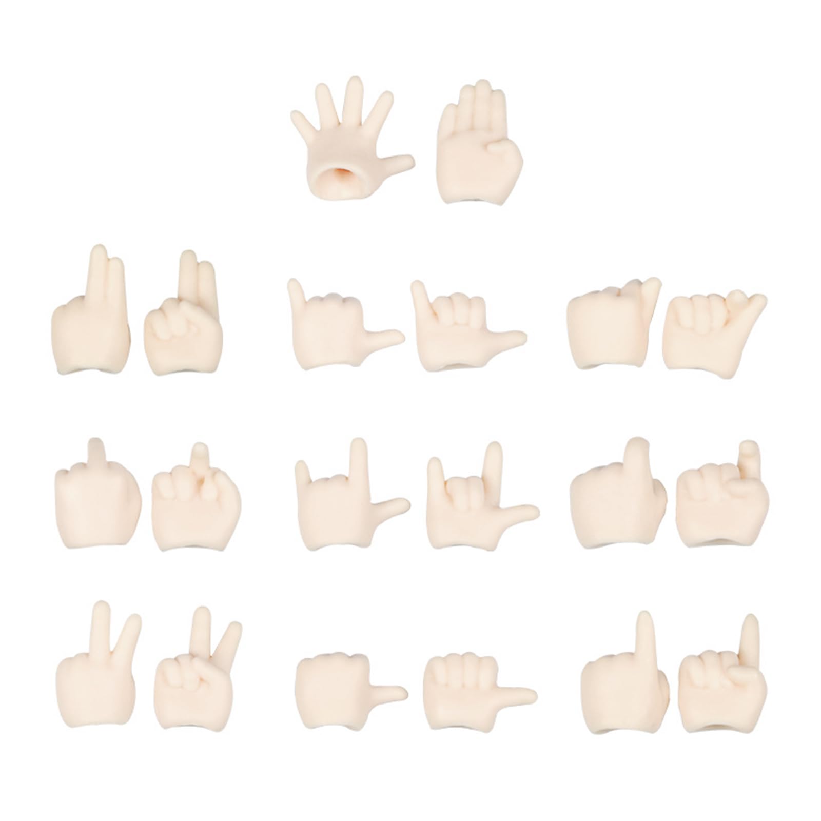 

YMY ob11 Doll Body Replacement Hand Group Pairs Milky (10 - White)