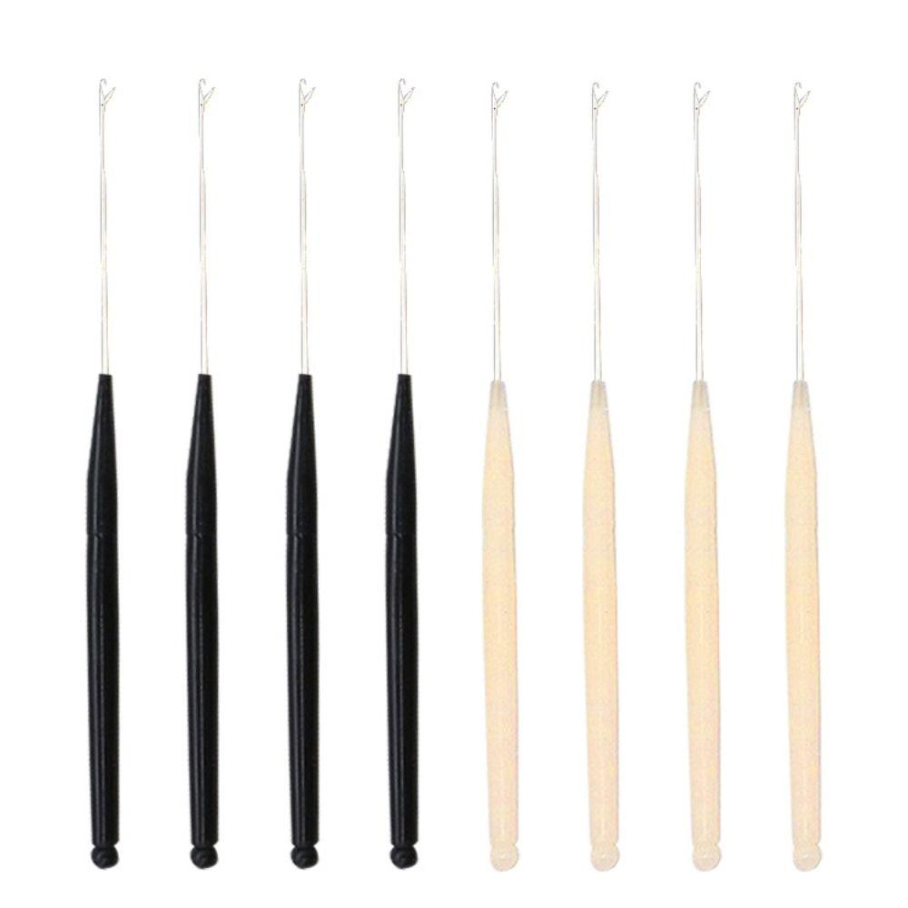 5pcs/set Plastic Dreadlock Crochet Needle Beige Micro Hook Needle Braid Needle  Twist Hair