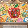2D Back To School Stationery Photo Backdrop Classroom Decor Cloth