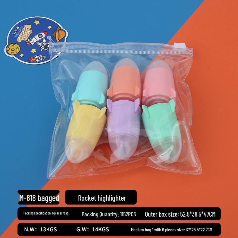 6-Color Mini Pill Highlighter & Marker Set