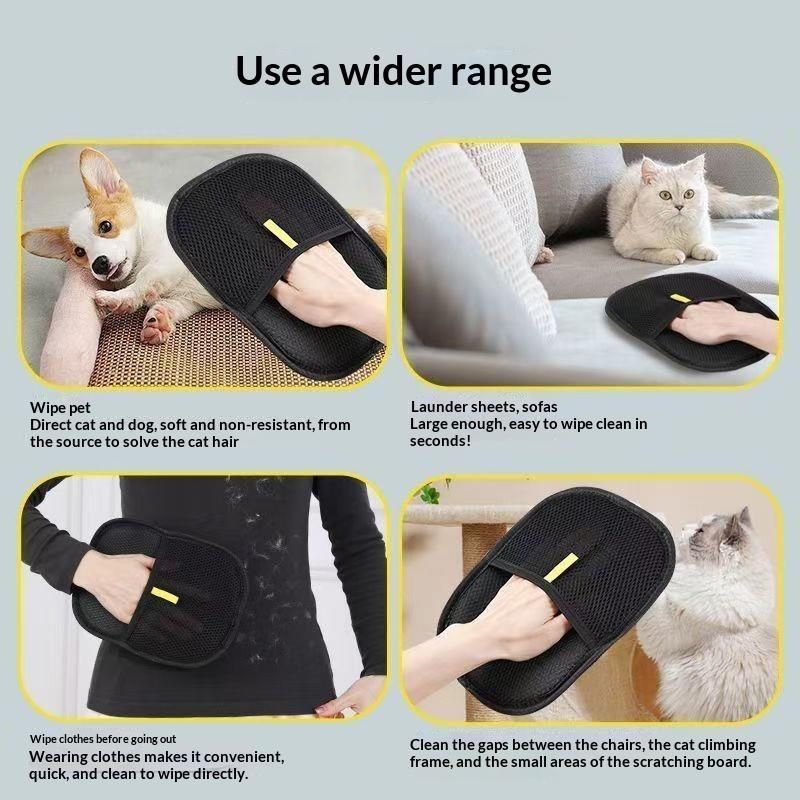 Portable Washable Pet Hair Remover Gloves Reusable Clothes Furniture Dog Cat Hair Removal Glove Pet Cleaning Accessories