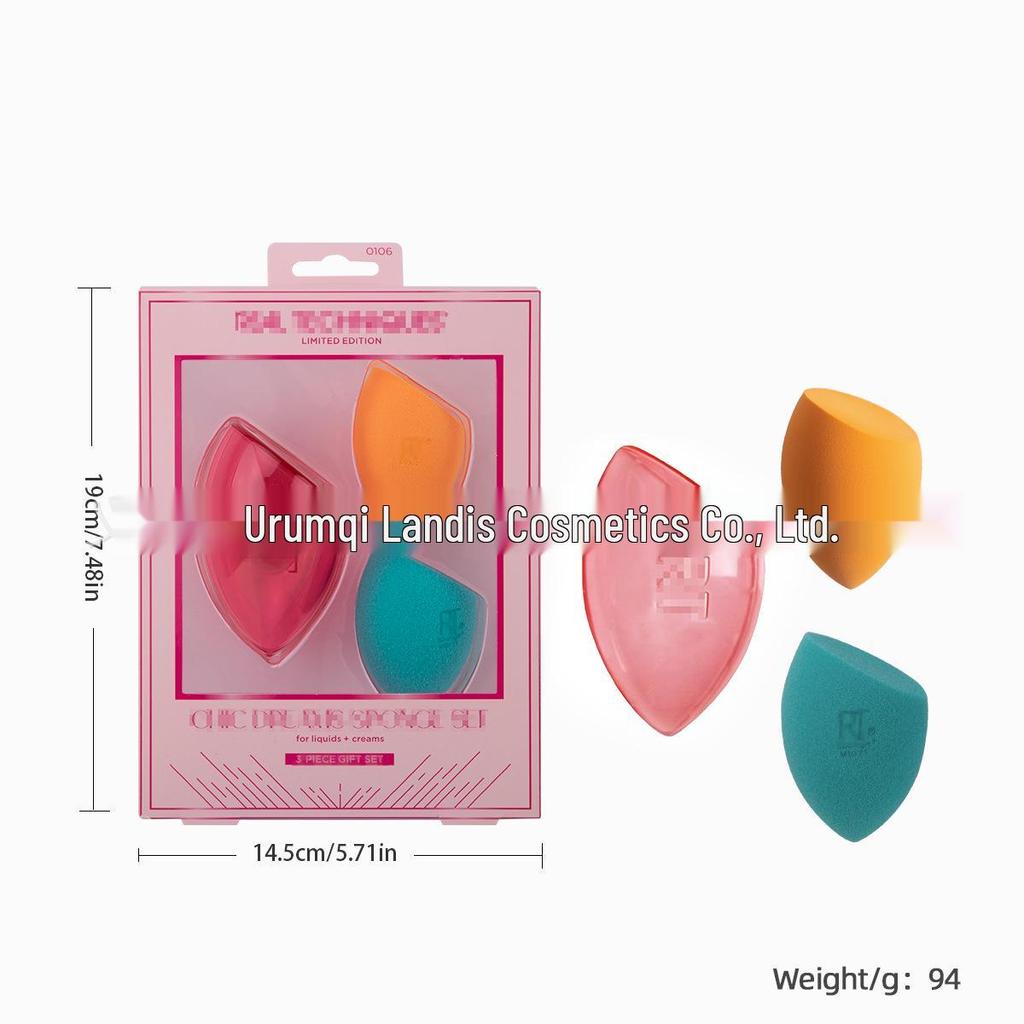 RT Series Makeup Brush & Sponge Set: Blending & Eyeshadow Brushes with Beauty Sponge