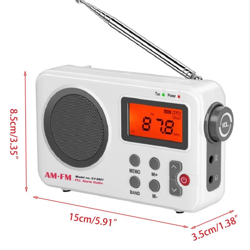 LCD Display Radio Receiver Speaker FM AM Digital Stereo Mini MP3 Music Player Portable Radio
