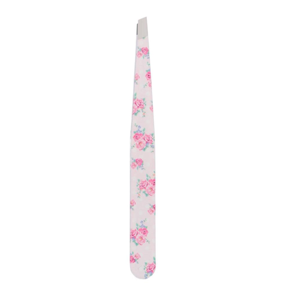 

Floral Pattern Eyebrow Tweezer for Women, Professional Stainless Steel Slanted Tweezer Precision for Facial Hair Ingrown Hair Removal, Hair Plucking D B