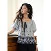 Women's French Sweet Lace Crochet Short Sleeve Blouse