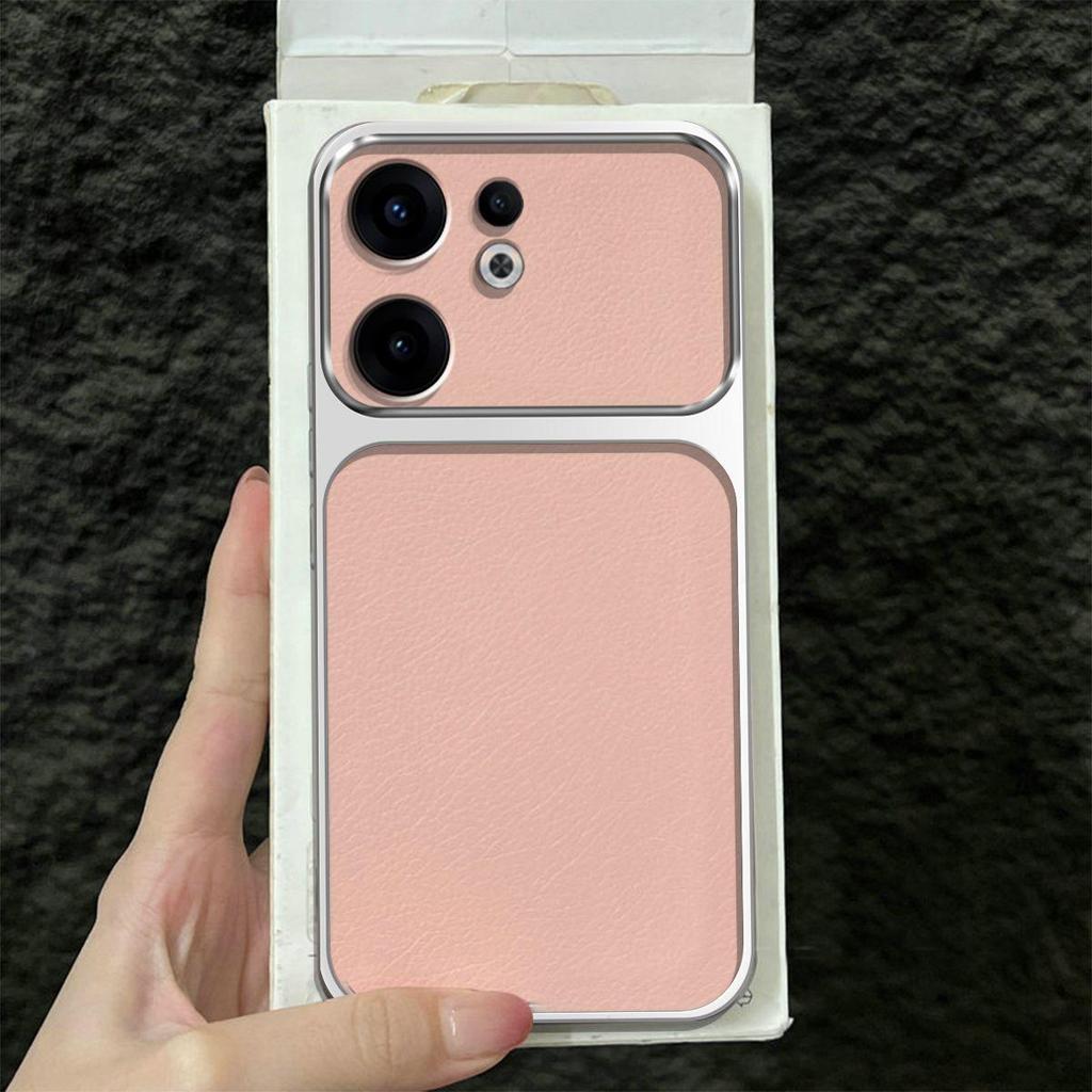 Premium Executive Leather Case for OPPO Reno13 F 4G/5G Large Window Lens Protector Cover