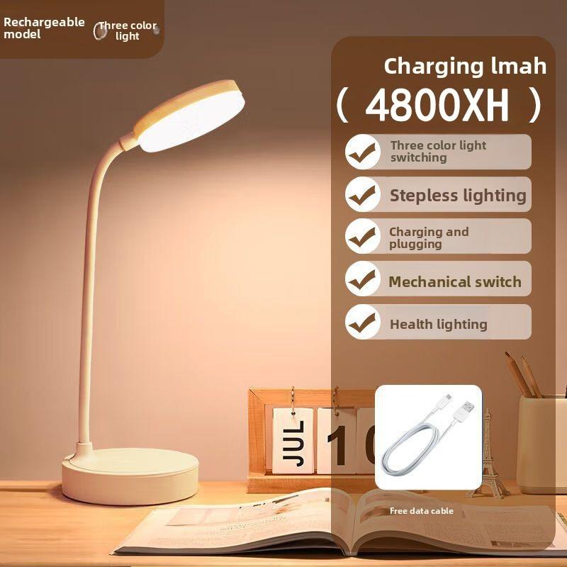 Led Lamp Desk Students Usb Rechargeable Touch Dimming For Reading Light Study