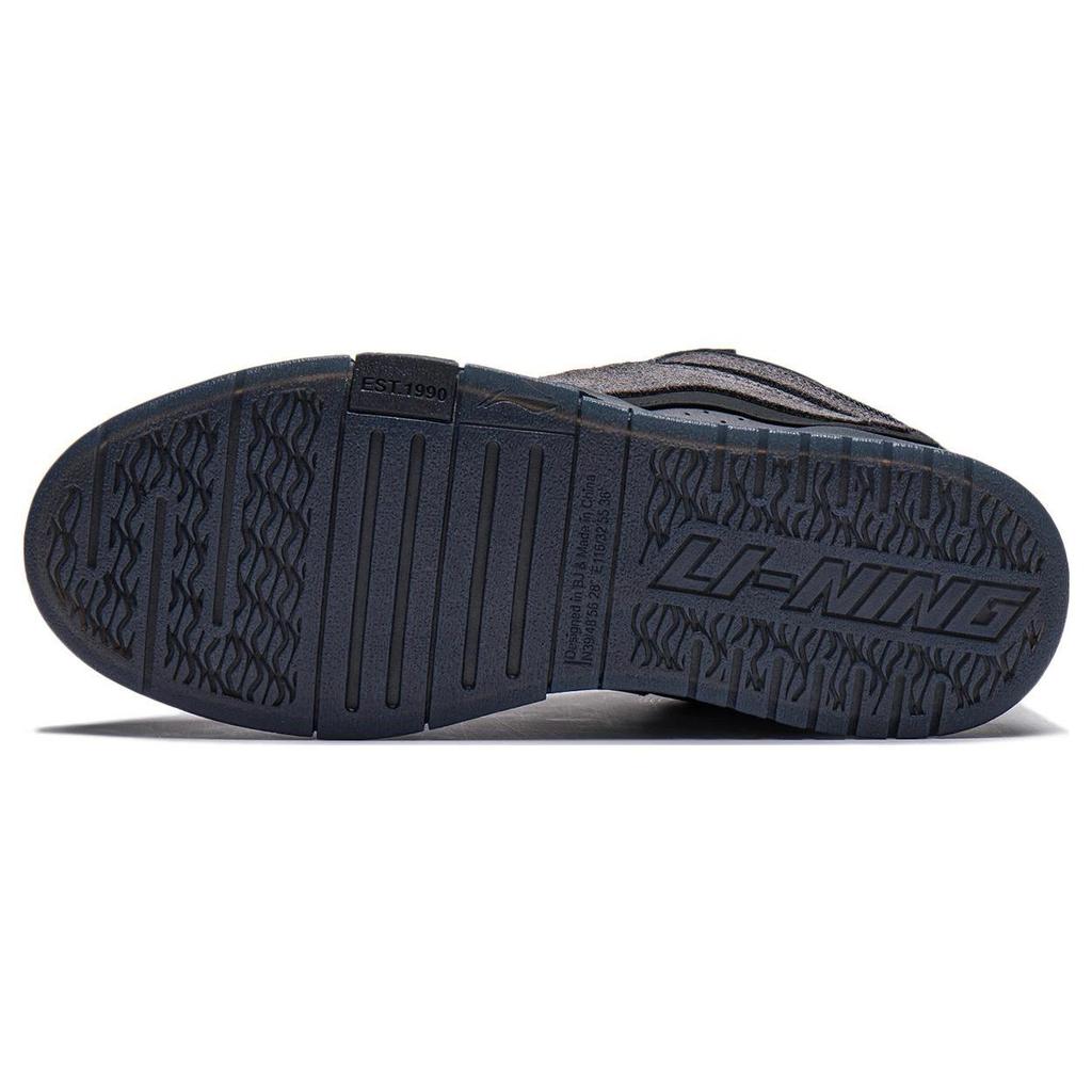 PLEASURES X Li Ning Wear Resistant And Lightweight Low Top Skateboard Shoes Women's Black AECT066-1