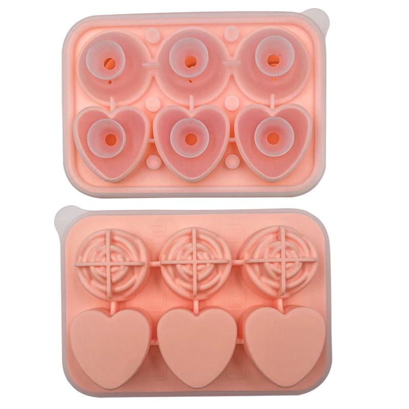 Food-Grade Silicone Rose Heart Ice Cube Mold for Whiskey
