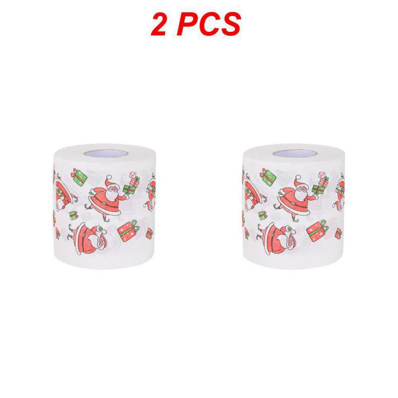 2/1 STÜCKE Weihnachtsmuster-Serie Rollenpapier Weihnachtsdekoration Drucke Niedliches Toilettenpapier Weihnachtsdekor Für Wohnkultur Zubehör