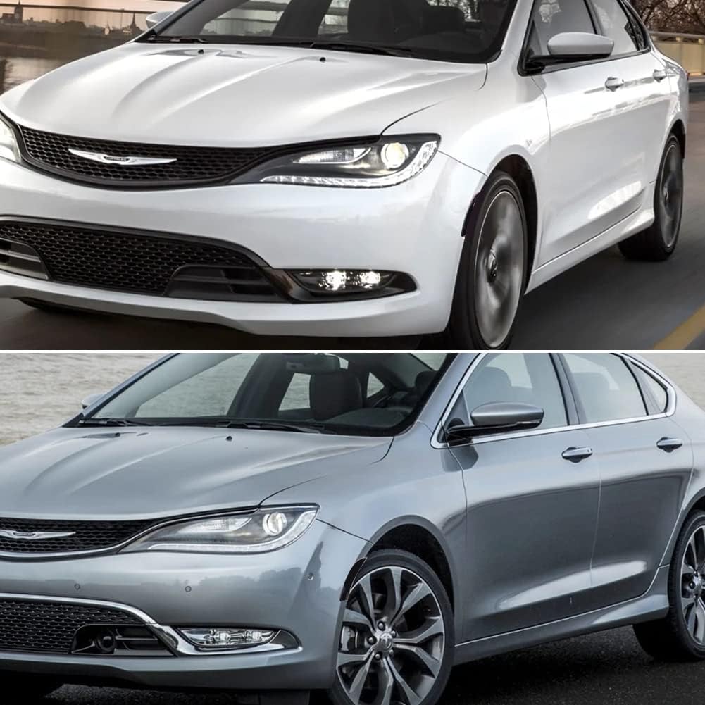 For 2015 2016 2017 Chrysler 200 Front Bumper side Marker Housings Replacement Smoked Lens 68206449A 68206450A