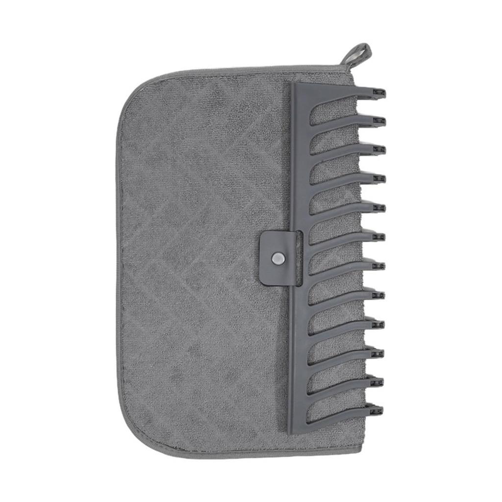 Dish Drying Mat and Rack Super Absorbent Kitchen Draining Pad for Pot Plate Pan Bowl Utensils Cookware Vegetable