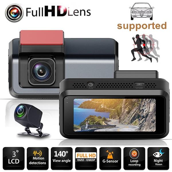 

3-дюймовый HD-регистратор ночного видения для вождения, IPS-экран, двойной объектив, двойная запись, видеорегистратор, датчик силы тяжести, мониторинг парковки