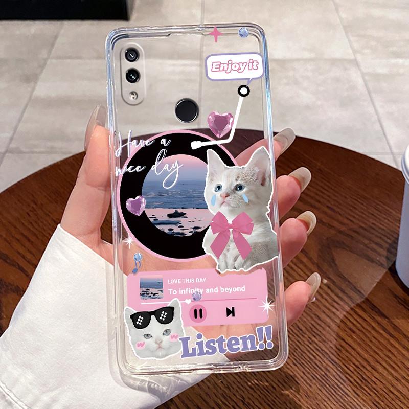 For Xiaomi Redmi Note 7 Pro / Note 6 Pro / Note 5 Pro Cases Clear Silicone Jelly Soft TPU Back Cover Cute Rabbit Cat Phone Case