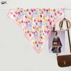 Colorful Tulip Print Silk Scarf: Versatile Pastoral Style Neck Scarf & Hairband for Spring/Summer