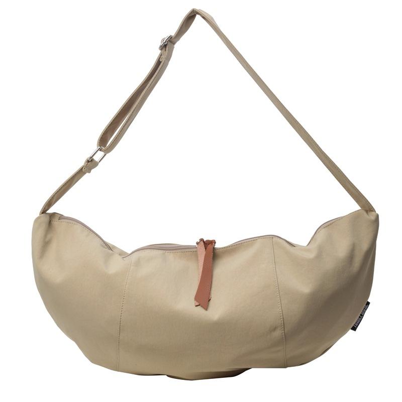 

Женская сумка через плечо, однотонная сумка в форме полумесяца, нейлоновая сумка для подмышек хаки