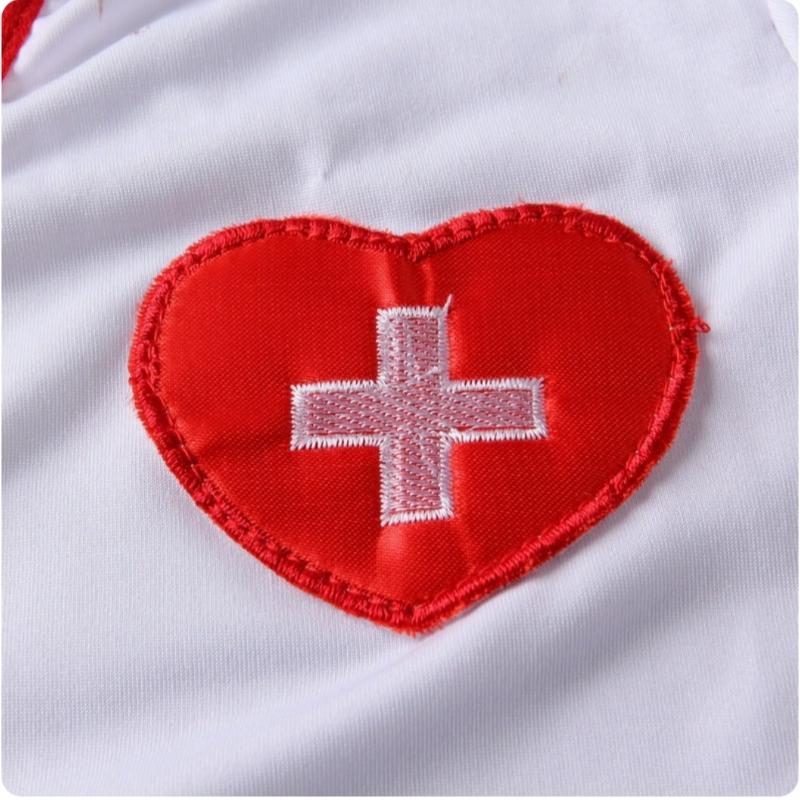 Plus Size Women Medical Nurse Doctor Uniform Cosplay Costume Temptation Sexy Lingerie Game Roleplay Mini Dress Outfit with HatGood product