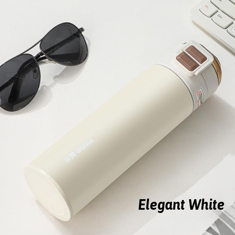 500ml Lightweight Portable Dual Drink OneTouch Insulated Stainless Steel Tumbler Leakproof Thermo Mug Heat Cold Retention Travel